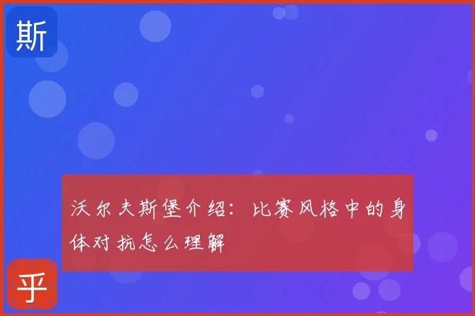 沃尔夫斯堡介绍：比赛风格中的身体对抗怎么理解